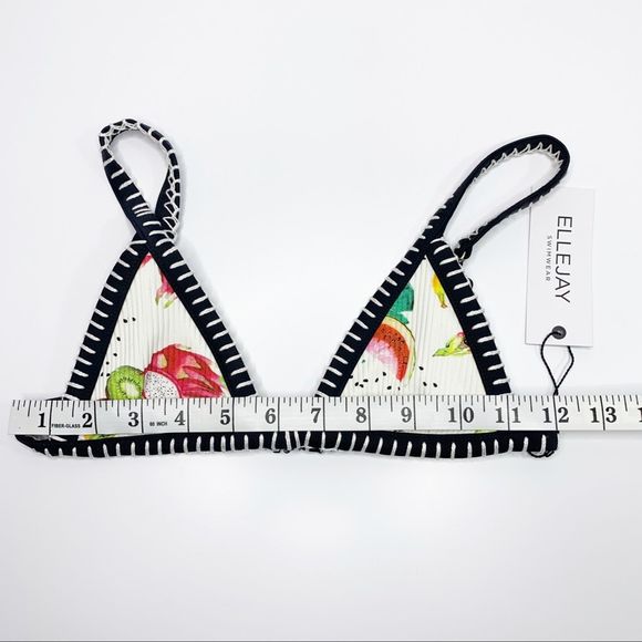 ELLEJAY Mara Bikini Top Triangle Tropical Fruit XS - Picture 4 of 7